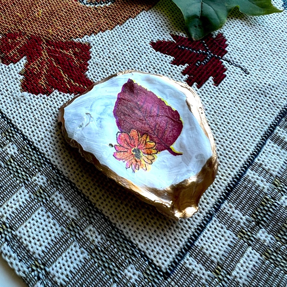 Painted Oyster Shell